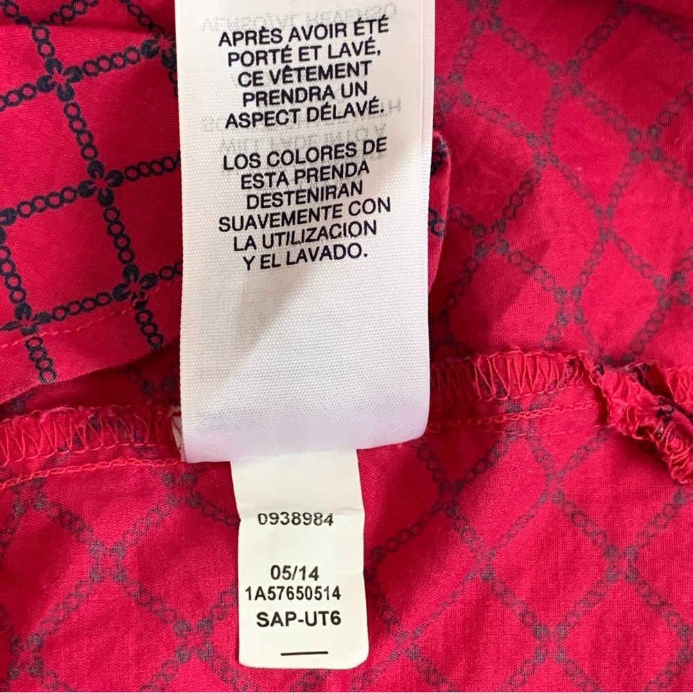 Tommy Hilfiger Women's Long Sleeve Button Up Classic Shirt Cotton Pink L *Flaw - Picture 15 of 16
